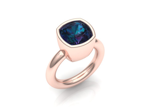 Cushion cut topaz ring Modelo de impresión 3D