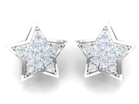 Diamond Star Stud Earring 3D Принт Модель