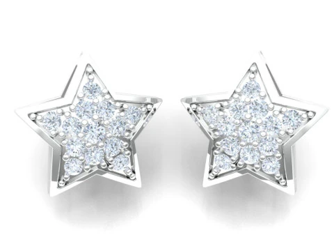 ダイヤモンドスタースタッドピアス 3Dプリントモデル