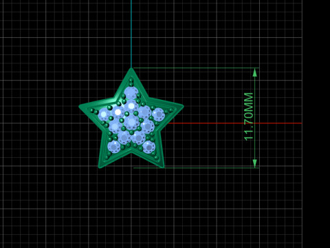 Diamond Star Stud Earring 3D Принт Модель