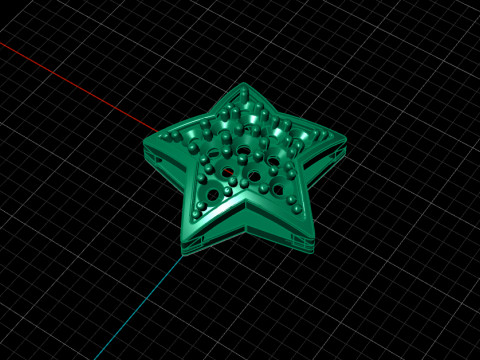 Diamond Star Stud Earring 3D Принт Модель