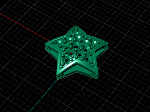 Pendiente de estrella de diamantes Modelo de impresión 3D