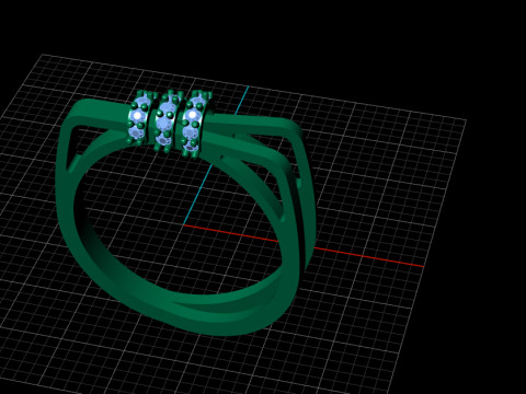Pingente de coração com arquivo de anel grátis Modelo de Impressão 3D