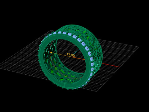 Pattern Ring 3D Print Model