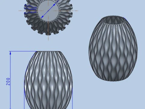 Art vase 3D Print Model