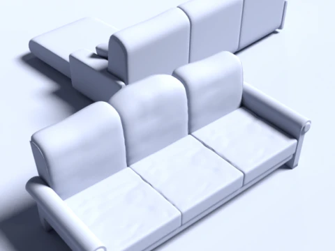 Modern Sofa Set High-Quality s for Interior Visualization 3D Model