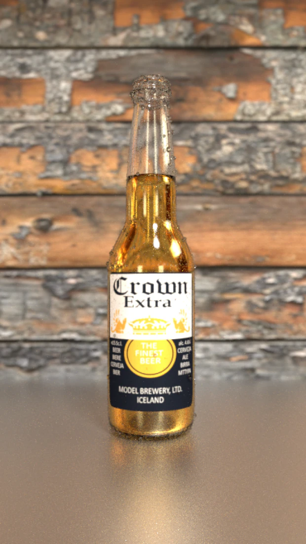 Corona Beer Bottle Realistic for Product Visualization 3D Model .c4d .max .obj .3ds .fbx .stl .blend 