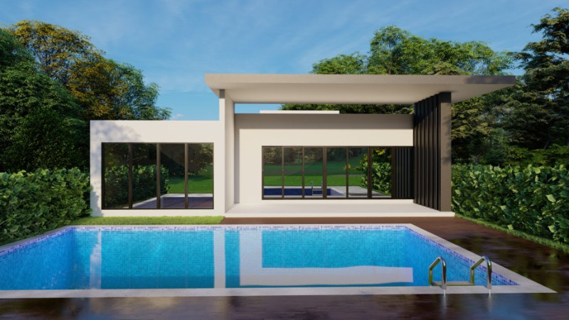 Minimalist House Modern Architectural Modelo 3D .c4d .max .obj .3ds .fbx .stl .blend