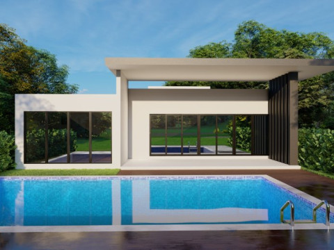 Minimalist House Modern Architectural 3D Model