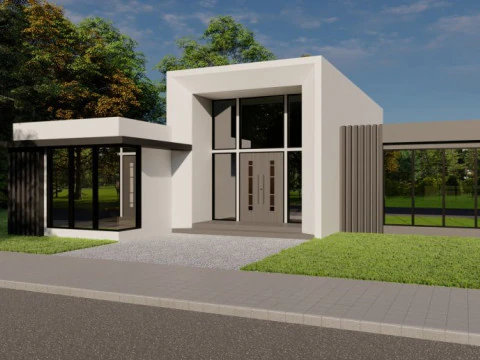 Minimalist House Modern Architectural 3D Model