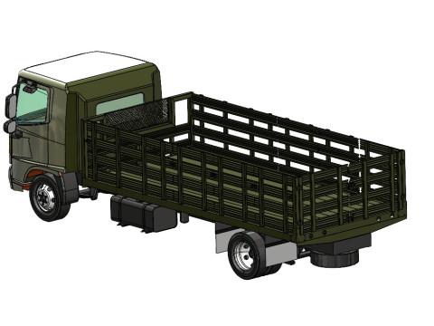 Military Stack Body Truck for Commercial Personal Use Modello 3D