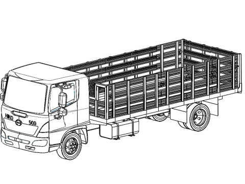 Military Stack Body Truck for Commercial Personal Use Modello 3D
