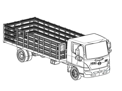 Military Stack Body Truck for Commercial Personal Use Modello 3D
