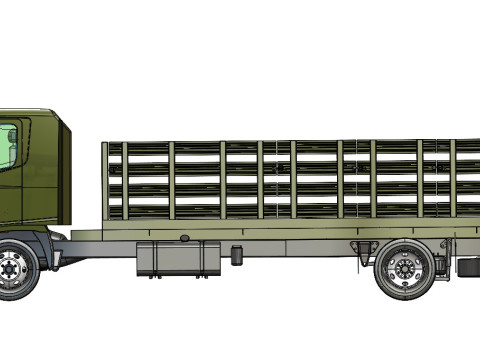 Military Stack Body Truck for Commercial Personal Use Modello 3D