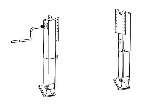 Landing Jack for Truck Trailer High-Quality 3D CAD Model 3D Модель