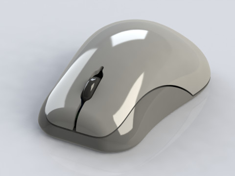 Ergonomic Computer Mouse CAD Model Industrial Design 3D Printable STEP STL 3D Model