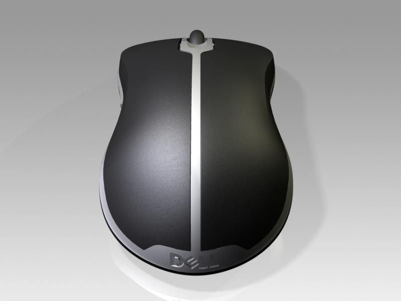 Dell-Inspired Computer Mouse CAD Model Sleek Tech Design 3D Printable STEP STL Modelo 3D .c4d .max .obj .3ds .fbx .stl .blend