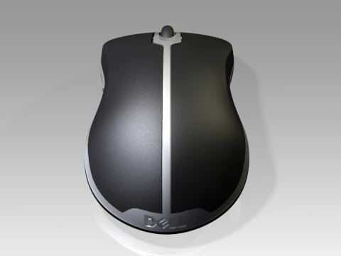 Modello CAD del mouse del computer ispirato a Dell Design tecnologico elegante Stampabile in 3D STEP STL Modello 3D