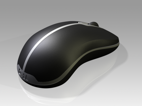 Dell-Inspired Computer Mouse CAD Model Sleek Tech Design 3D Printable STEP STL Modelo 3D