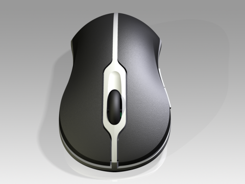 Dell-Inspired Computer Mouse CAD Model Sleek Tech Design 3D Printable STEP STL Modelo 3D