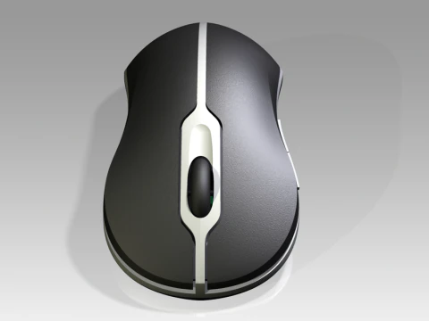 Dell-Inspired Computer Mouse CAD Model Sleek Tech Design 3D Printable STEP STL 3D Model