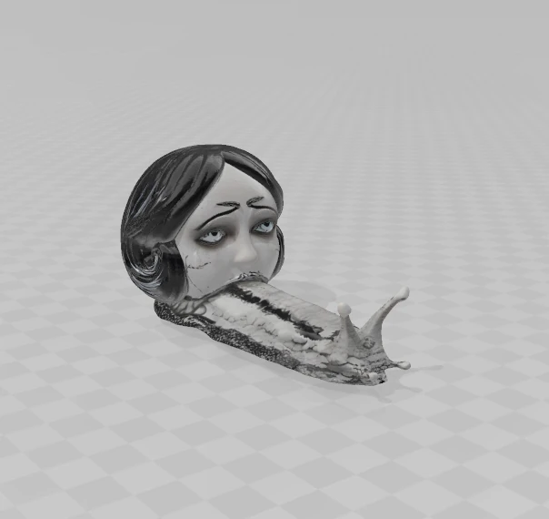 Junji Ito Slug Girl 3D Print Model .c4d .max .obj .3ds .fbx .stl .blend 
