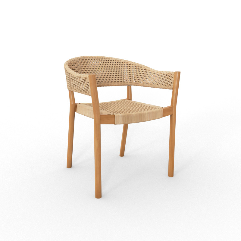 Woven Rattan Chair Outdoor 3Dモデル .c4d .max .obj .3ds .fbx .stl .blend 