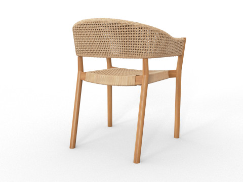 Woven Rattan Chair Outdoor 3Dモデル