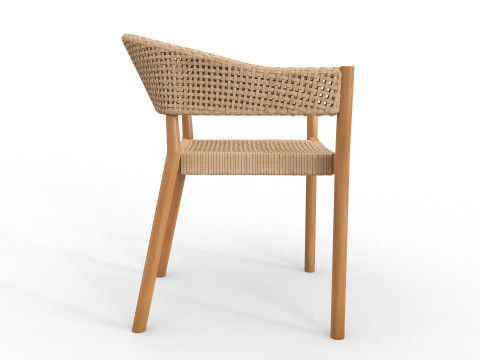 Woven Rattan Chair Outdoor 3Dモデル