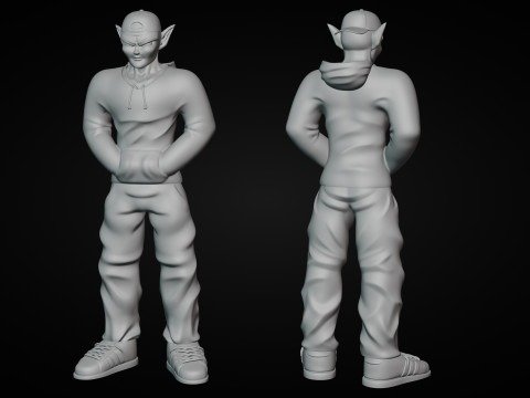 Piccolo Street Style outfit - Ready to 3D print model Modelo de impresión 3D