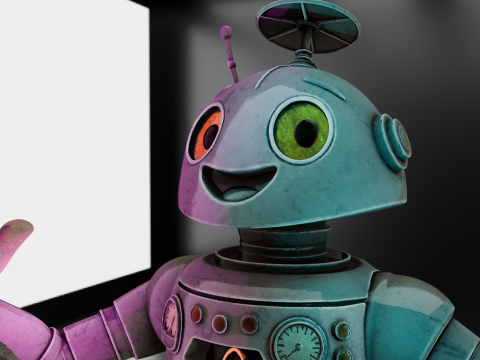 Retro-Futuristic Companion Bot - 3D Print Model - STL - 3MF - High-Detail Pre-Supported 3D 프린트 모델