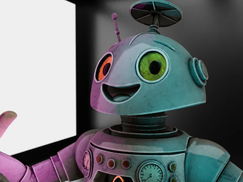 Retro-Futuristic Companion Bot - 3D Print Model - STL - 3MF - High-Detail Pre-Supported 3D Print Model