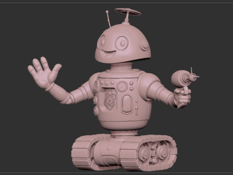 Retro-Futuristic Companion Bot - 3D Print Model - STL - 3MF - High-Detail Pre-Supported 3D 프린트 모델
