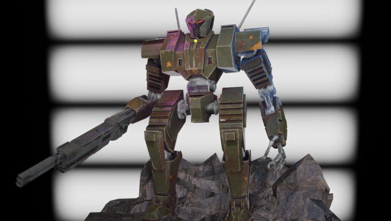 Battle-Scarred War Bot 3D Print Model - 3MF-STL Pre-Supported 3D 프린트 모델 .c4d .max .obj .3ds .fbx .stl .blend 