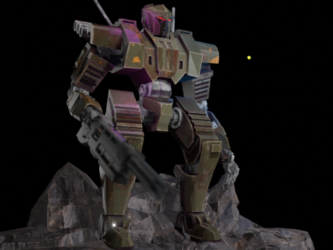 Battle-Scarred War Bot 3D Print Model - 3MF-STL Pre-Supported 3D 프린트 모델