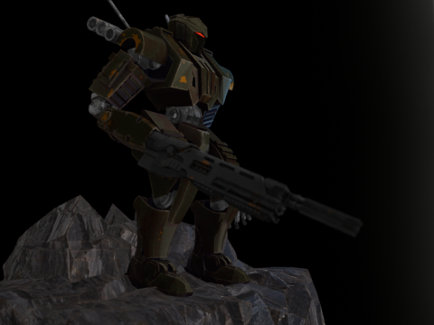 Battle-Scarred War Bot 3D Print Model - 3MF-STL Pre-Supported 3D 프린트 모델