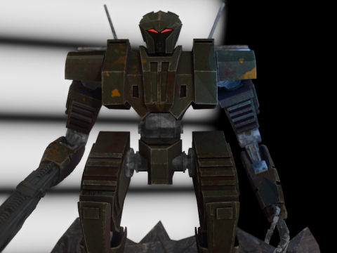 Battle-Scarred War Bot 3D Print Model - 3MF-STL Pre-Supported 3D 프린트 모델