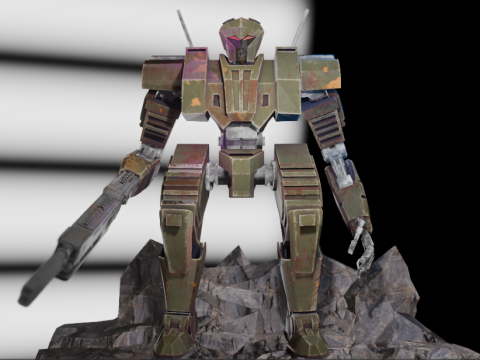 Battle-Scarred War Bot 3D Print Model - 3MF-STL Pre-Supported 3D 프린트 모델