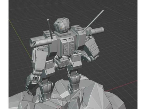 Battle-Scarred War Bot 3D Print Model - 3MF-STL Pre-Supported 3D 프린트 모델