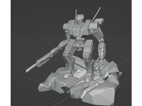 Battle-Scarred War Bot 3D Print Model - 3MF-STL Pre-Supported 3D 프린트 모델