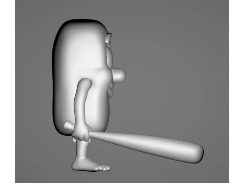 Tung tung tung sahur - Animado 3D Print Model