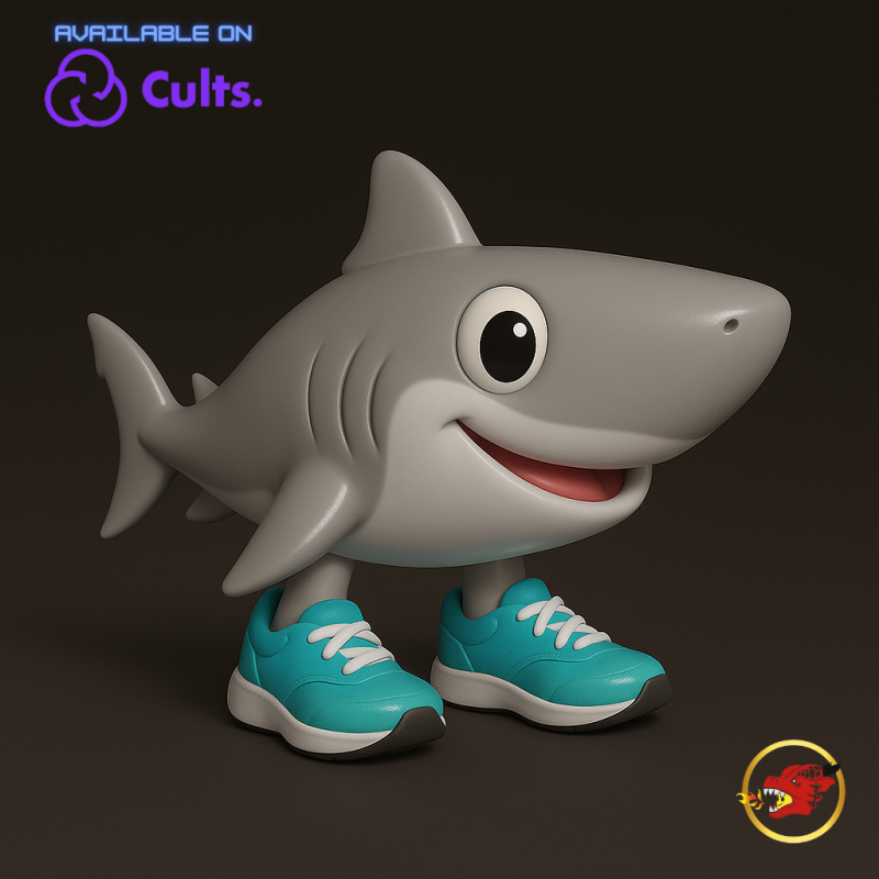 Tralalero Tralala - Animado 3D 打印模型 .c4d .max .obj .3ds .fbx .stl .blend 