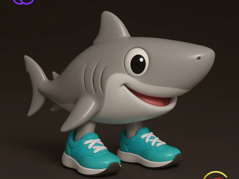 Tralalero Tralala - Animiert 3D Druckmodell