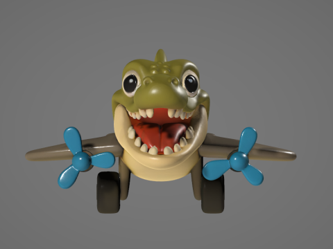 Bombardiro Crocodilo - Animado Modelo de impresión 3D