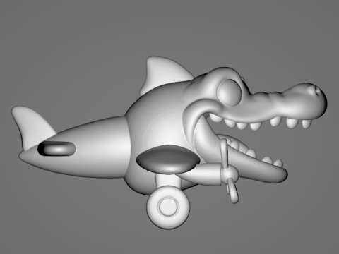 Bombardiro Crocodilo - Animado Modelo de impresión 3D