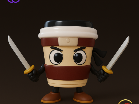 Cappuccino Assasino - Animado STL 3D Принт Модель