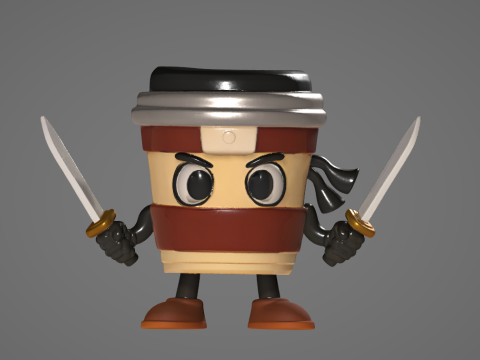 Cappuccino Assasino - Animado STL 3D 프린트 모델