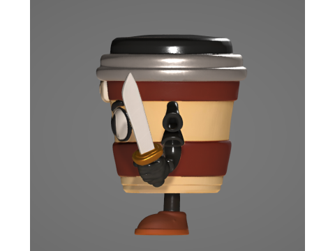 Cappuccino Assasino - Animado STL 3D 프린트 모델