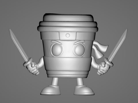 Cappuccino Assasino - Animado STL 3D 프린트 모델
