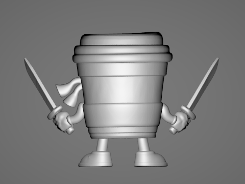 Cappuccino Assasino - Animado STL 3D 프린트 모델